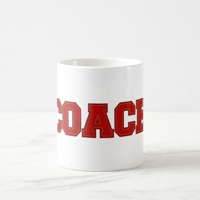 Mug Couleurs de l'école COACH Mug, Rouge-Or (Centre)