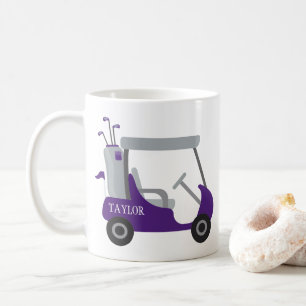 Mug Couleurs de l'école - Panier de golf violet et gri