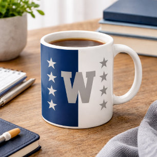 Mug Couleurs de l'université Bleu marine et Blanc