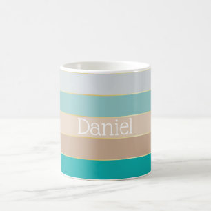 Mug Couleurs d'été personnalisées Bandes de blocs de c
