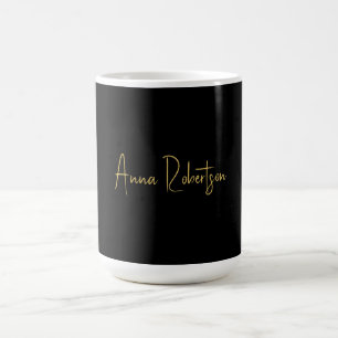 Mug Couleurs d'or Noir Calligraphie professionnelle te