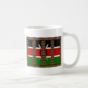 Mug Couleurs du drapeau national du Kenya Rouge noir V