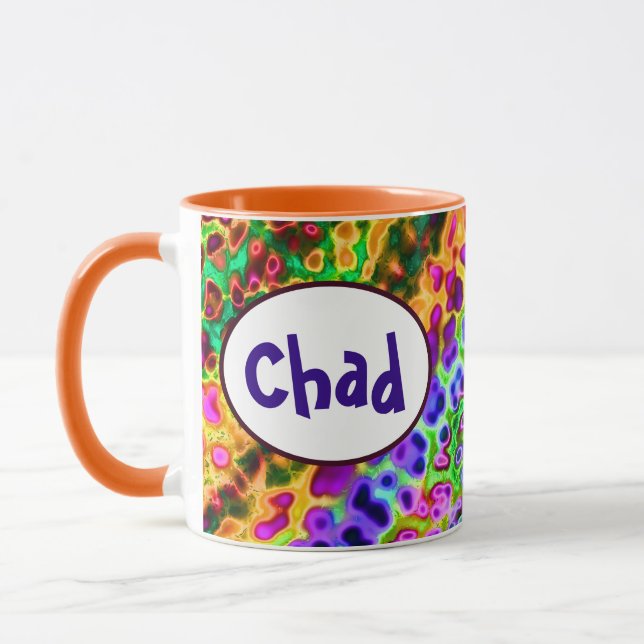 Mug Couleurs funky personnalisées (Gauche)