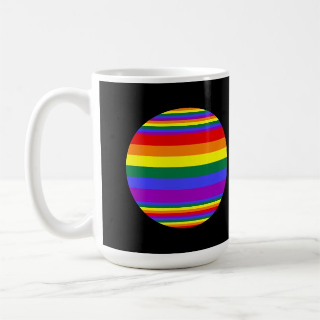 Mug Couleurs LGBT Pride Noir (Gauche)