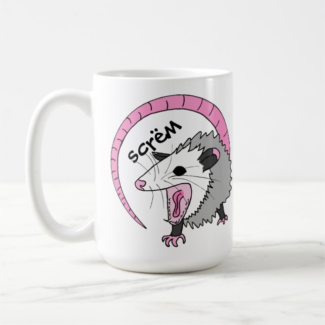 Mug Couleurs lumineuses d'opossum criard (Gauche)