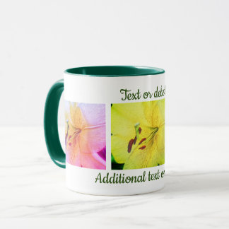 Mug Couleurs Lys Jaunes Crayon Floral Art Personnalisé