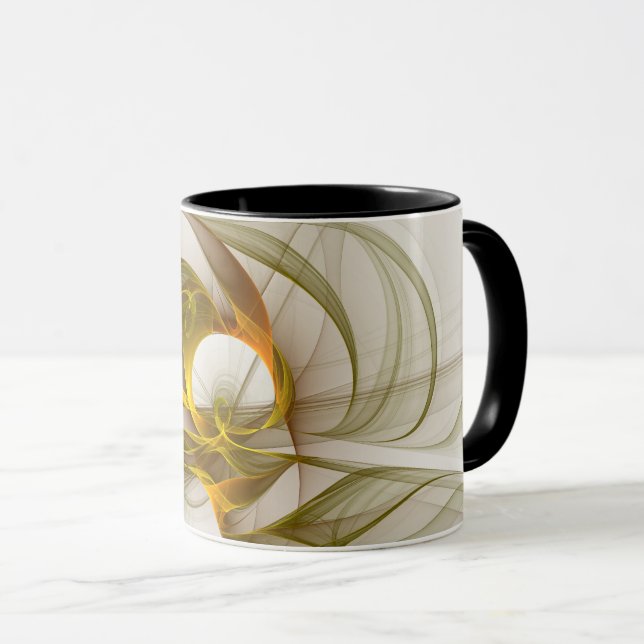 Mug Couleurs Métalliques Précieuses Abstraites Moderne (Devant droit)