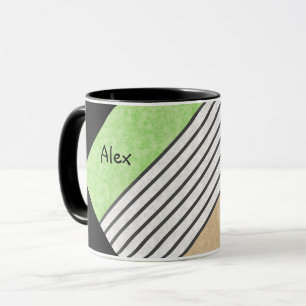 Mug Couleurs modernes abstraites beige vert menthe bla