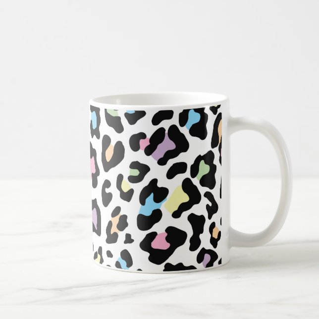 Mug Couleurs multiples Empreinte de léopard (Droite)
