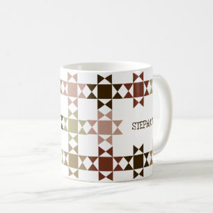 Mug Couleurs neutres Amish Quilt Personnalisées