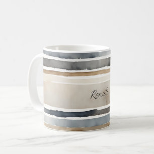 Mug Couleurs neutres des bandes d'aquarelle