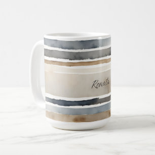 Mug Couleurs neutres des bandes d'aquarelle