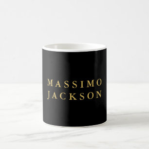 Mug Couleurs Or Noir Professionnel Tendance Minimalist