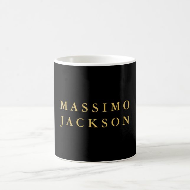 Mug Couleurs Or Noir Professionnel Tendance Minimalist (Centre)