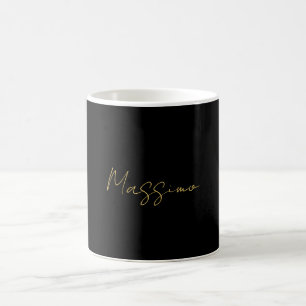Mug Couleurs Or Noir Tendances Moderne Simple Nom Prop