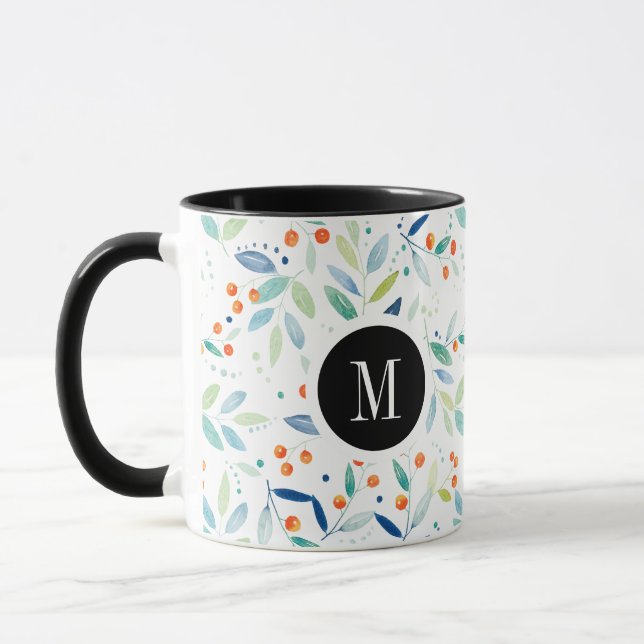 Mug Couleurs Pastel Délicat Motif Floral (Gauche)