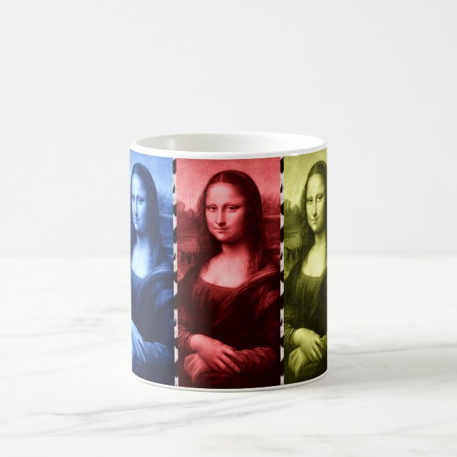 Mug Couleurs primaires Mona Lisa Poster de animal (Centre)
