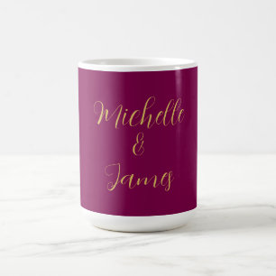 Mug Couleurs Vin & Or Professionnel Tendance Moderne