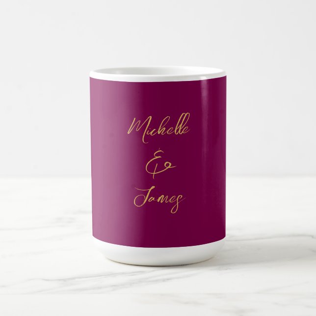 Mug Couleurs Vin & Or Professionnel Tendance Moderne (Centre)