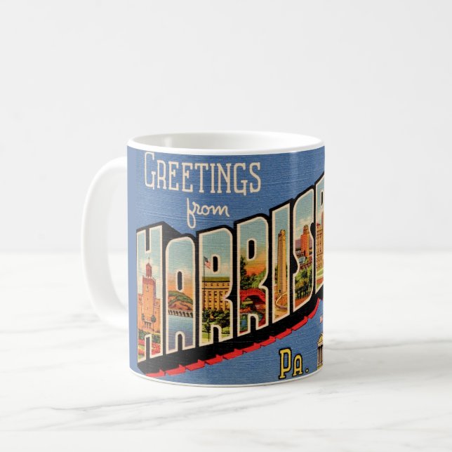 Mug Couleurs vintage Harrisburg PA (Devant gauche)