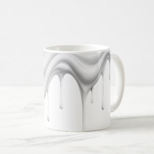 Mug Coulure de peinture blanche.