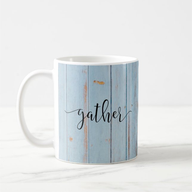Mug Country Blue Gather Script Agritourisme Rustique (Gauche)
