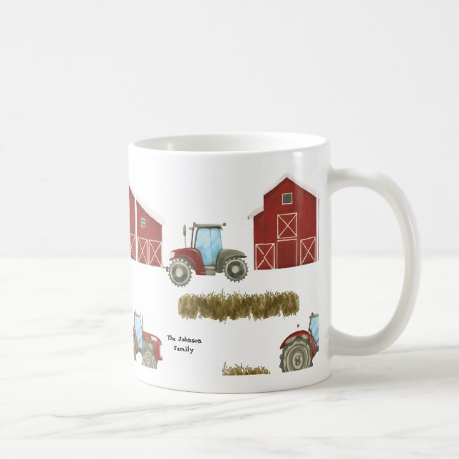 Mug Country Farm Life Tracteur Hay Bales (Droite)