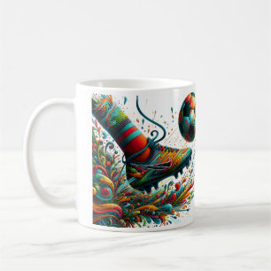Mug Coup de pied de football Grafitti
