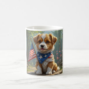 Mug Coupe 4 juillet chiot mignonne