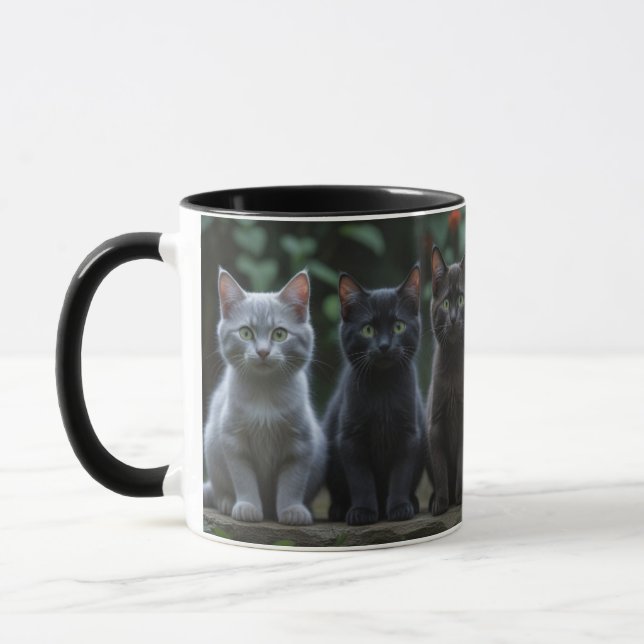 Mug Coupe Amoureux des chats - sombre (Gauche)