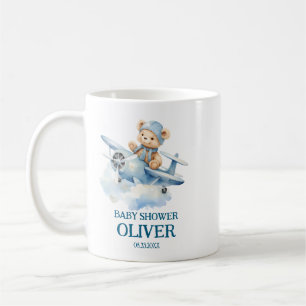 Mug Coupe Bear Blue Plane Time Vol Un 1er anniversaire