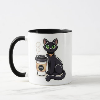 Mug Coupe Black Amoureux des chats de pause café
