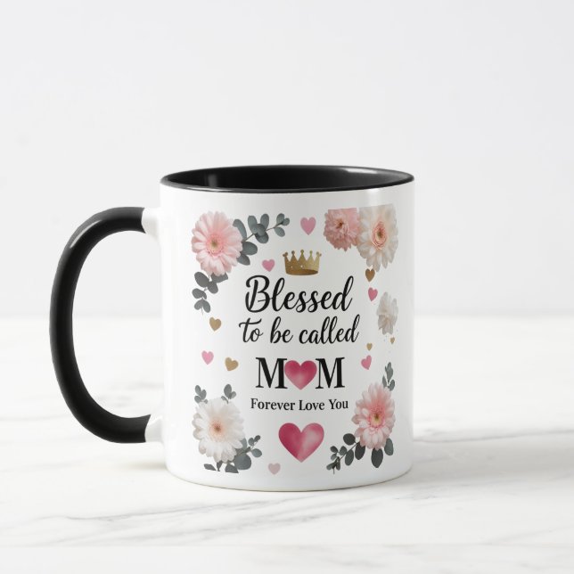 Mug Coupe Combo 11oz avec Couronne & Coeurs (Gauche)