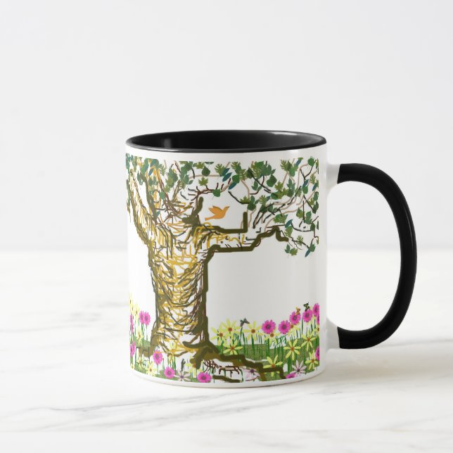 Mug Coupe d'arbre à deux tons (Droite)