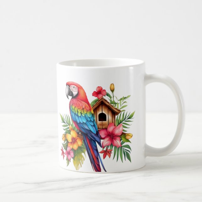 Mug Coupe d'art de perroquet exotique (Droite)