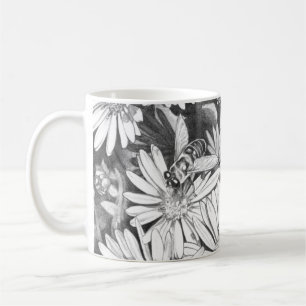 Mug Coupe d'Art fleur sauvage Coffee Cup Honey Bee & F