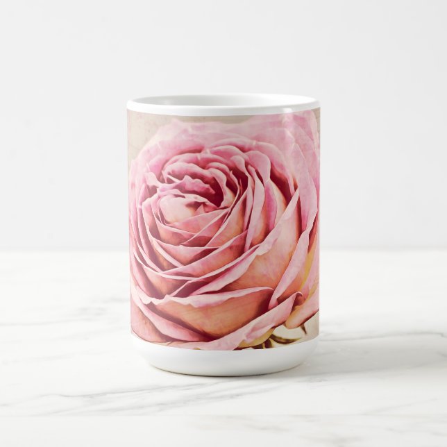 Mug Coupe d'Art Rose de style antique rose (Centre)