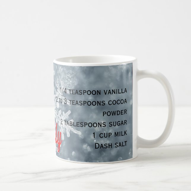 Mug Coupe de cacao avec recette pour une portion Ajout (Droite)