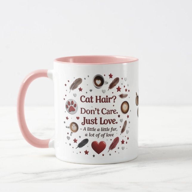Mug Coupe de café au chat mignonne avec coeur et patte (Gauche)