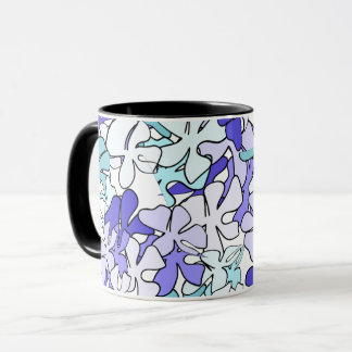 Mug Coupe de café bleu et violet de charme