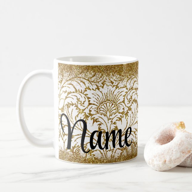 Mug Coupe de café de design d'or personnalisée (Avec donut)