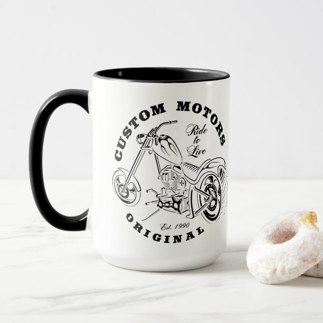 Mug Coupe de café de moto (Avec donut)