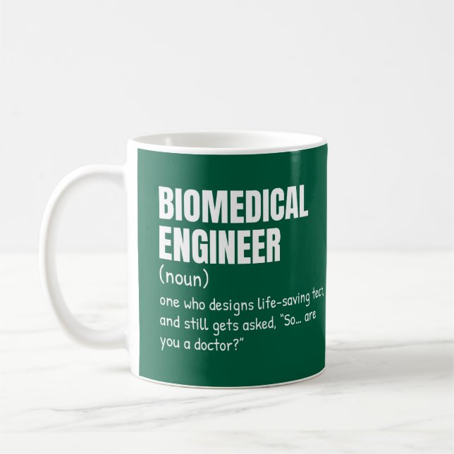 Mug Coupe de café en génie biomédical (Gauche)