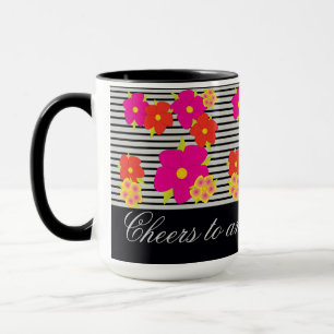 Mug Coupe De Café Gris Avec Des Cheers À Une Journée E
