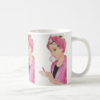 Mug Coupe de café Lady Rose Peint à la main
