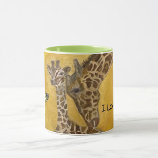 Mug Coupe de café Mère et enfants Giraffes