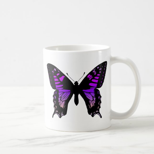 Mug Coupe de café papillon violet (Droite)