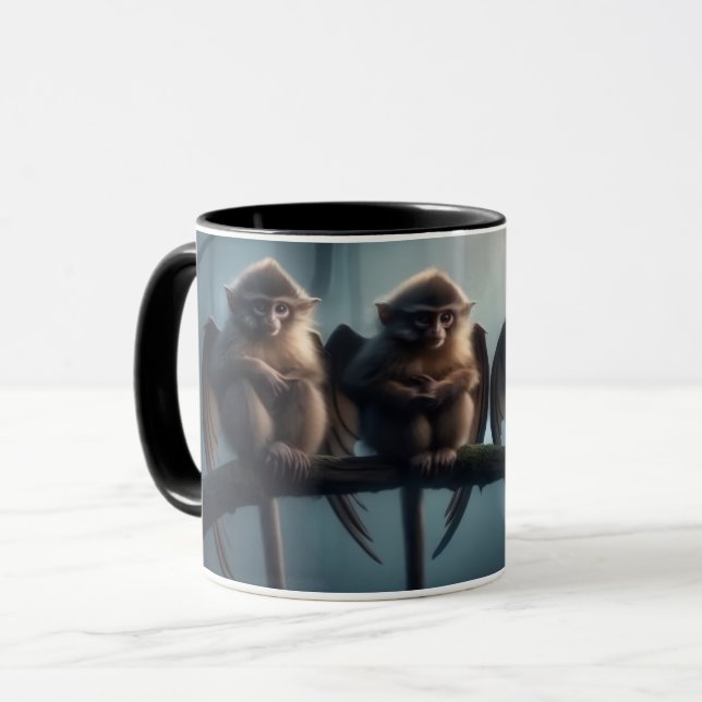 Mug Coupe de café Perché Flying Monkeys (Devant gauche)