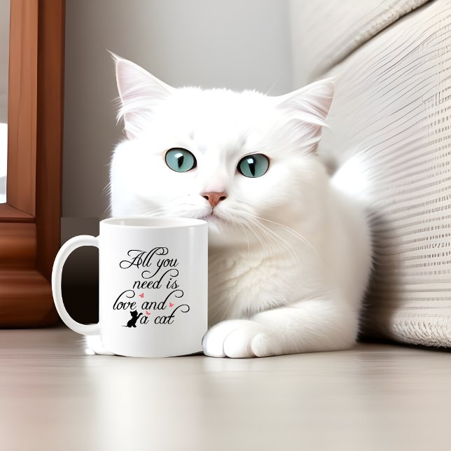 Mug Coupe de café pour une maman de chat avec une mign (gift for her cat mom birthday gift idea best gift idea print on demand pod)