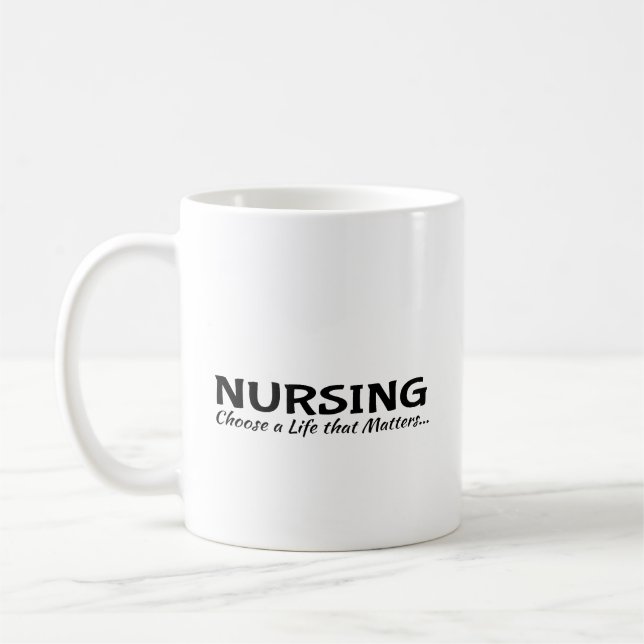 Mug Coupe de café : Soins infirmiers (Gauche)